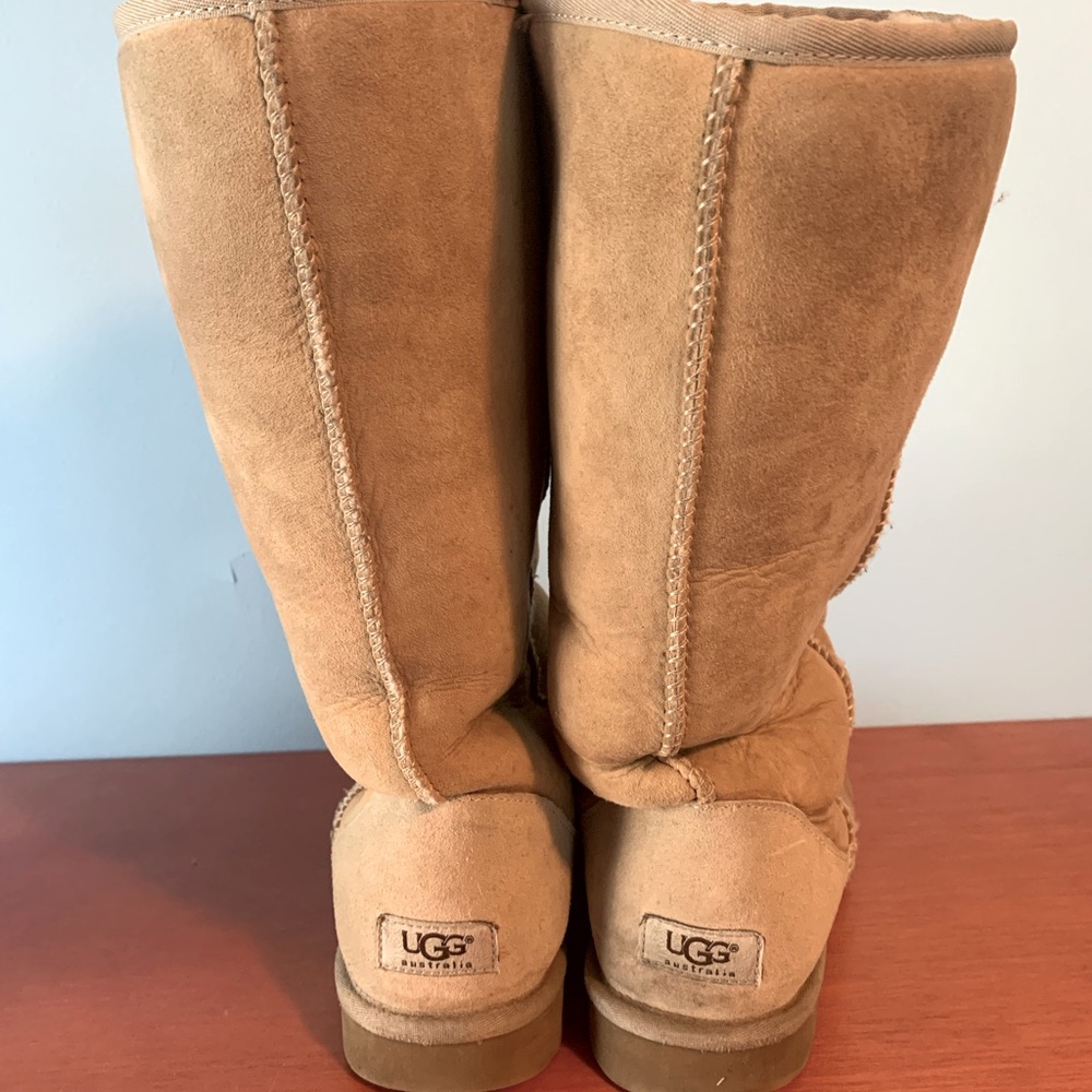 Tall Sand UGGs with Original Box